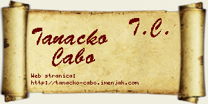 Tanacko Cabo vizit kartica